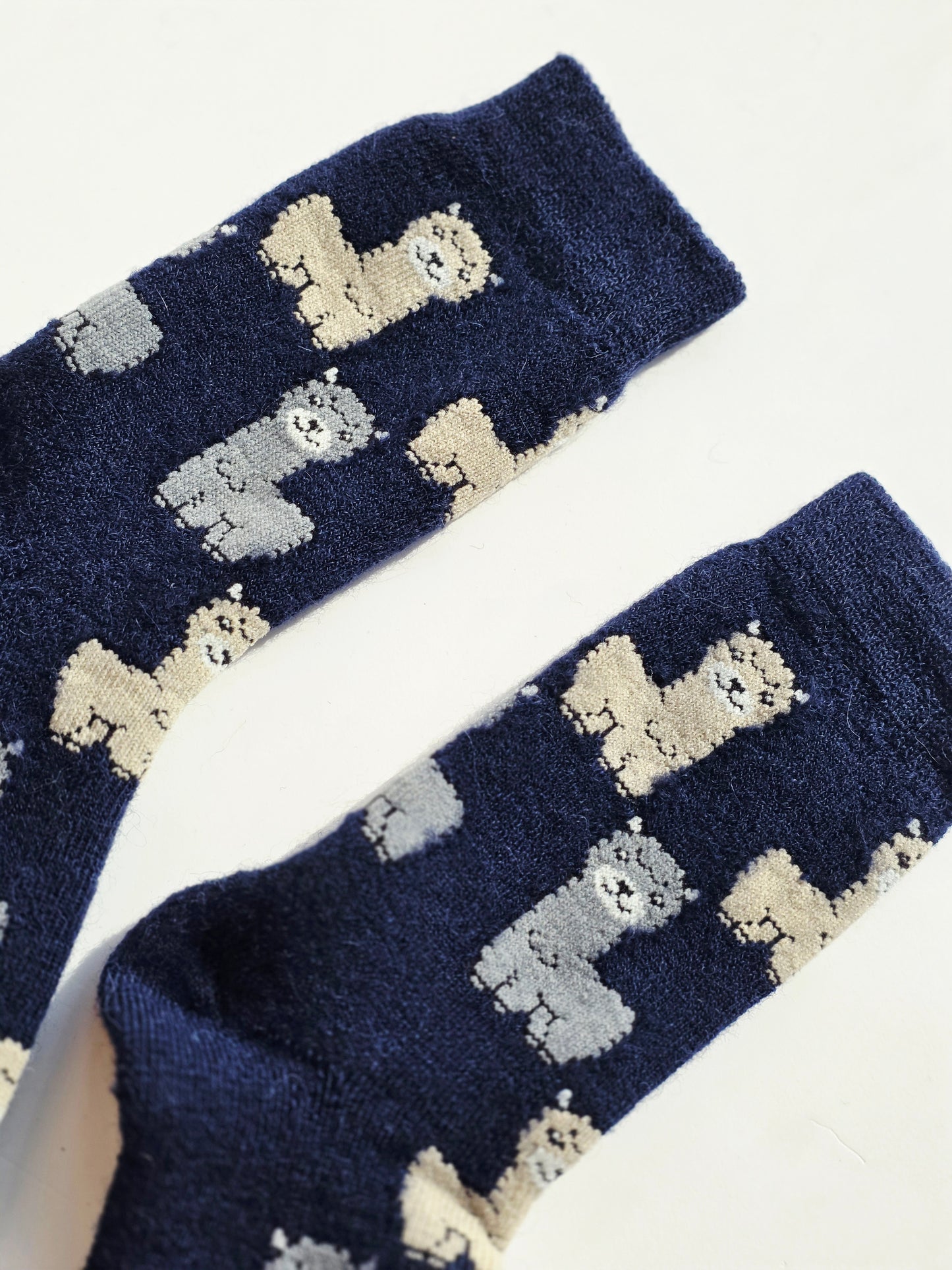 Socke Alpaka Plüsch blau (1 Paar)
