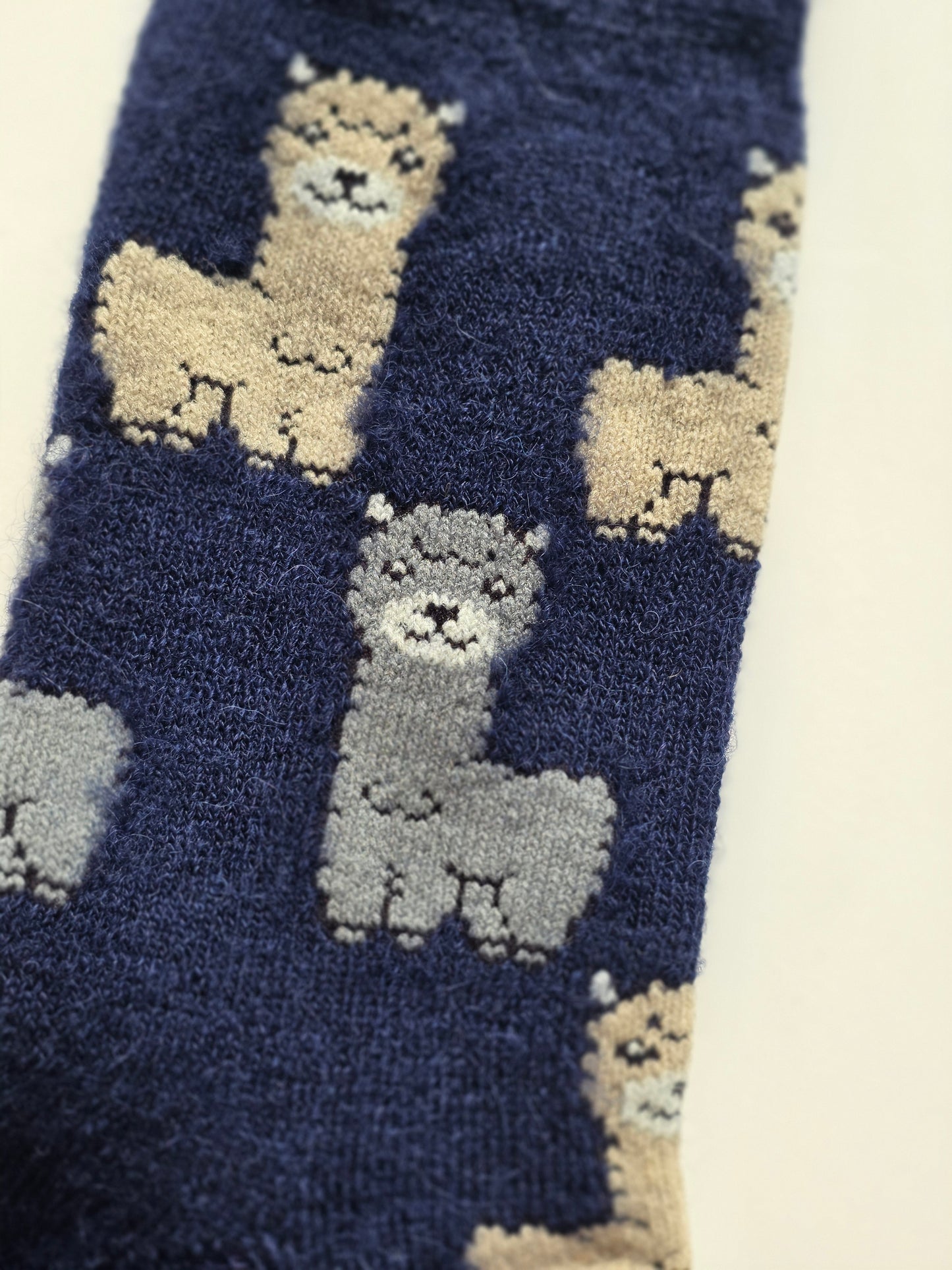 Socke Alpaka Plüsch blau (1 Paar)