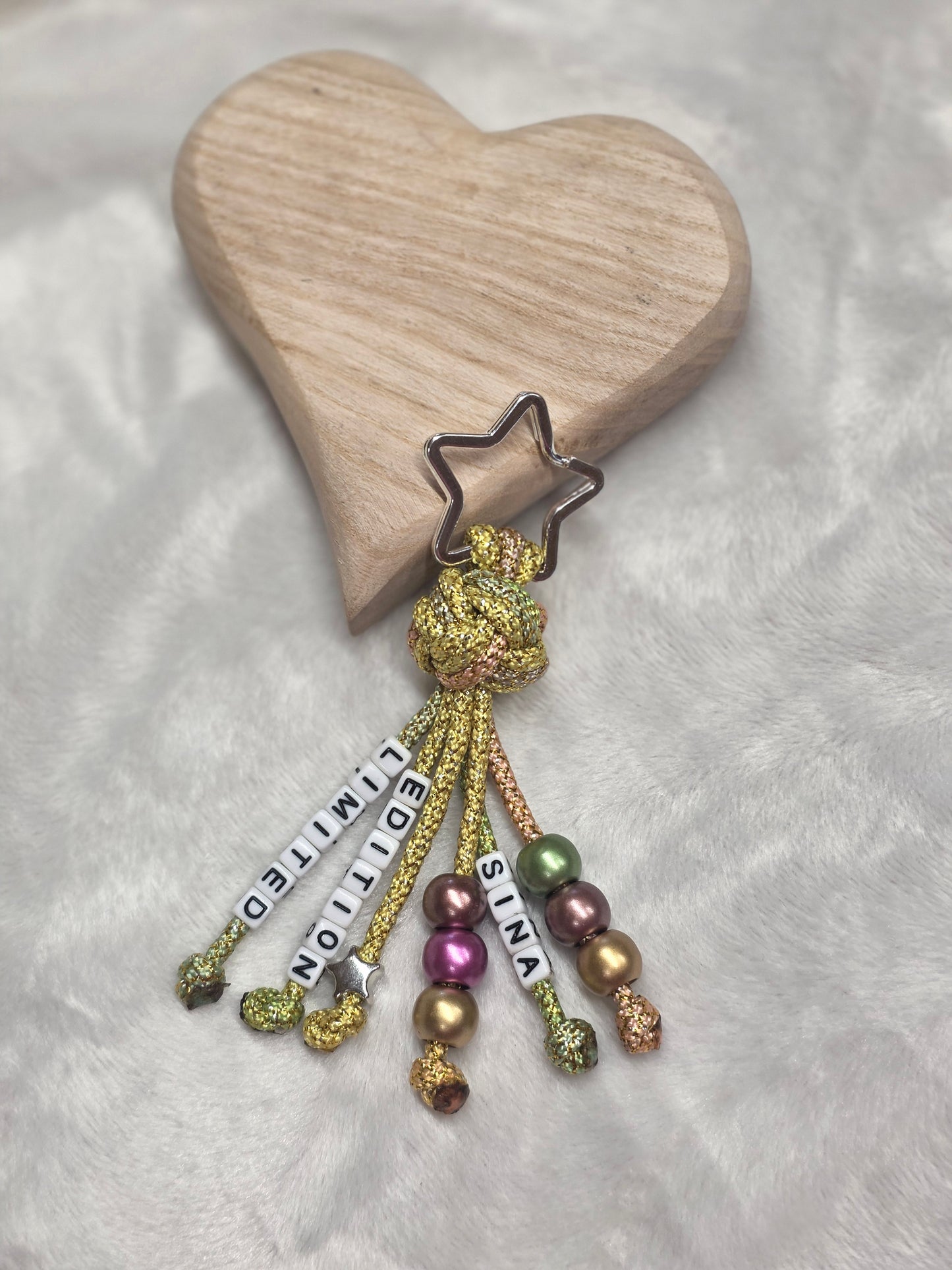 Schlüsselanhänger personalisierbar - Glitzerkollektion gold