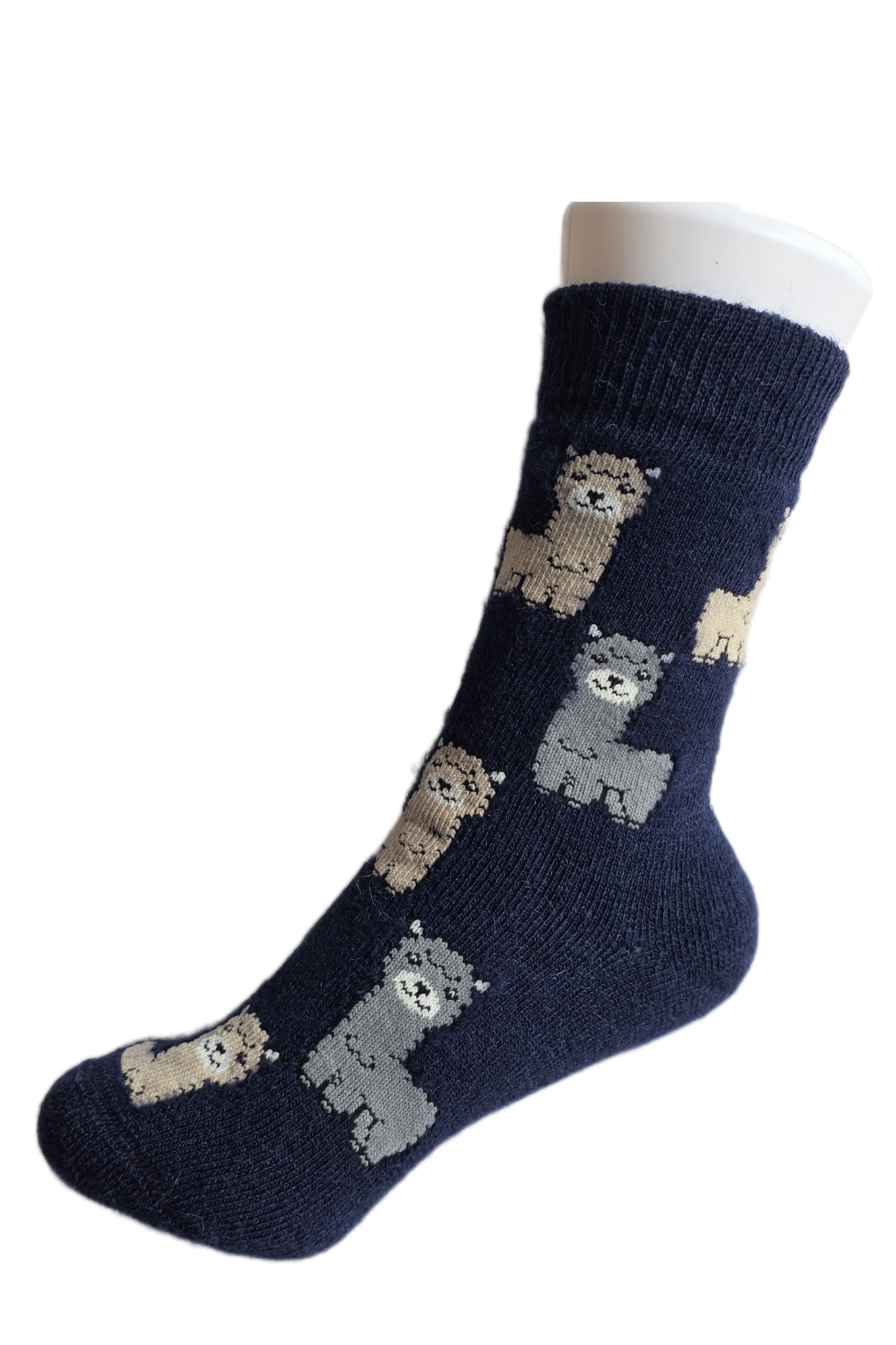 Socke Alpaka Plüsch blau (1 Paar)