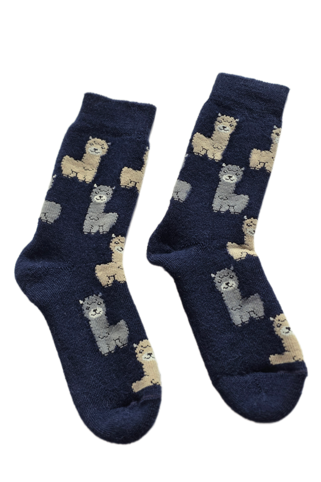 Socke Alpaka Plüsch blau (1 Paar)