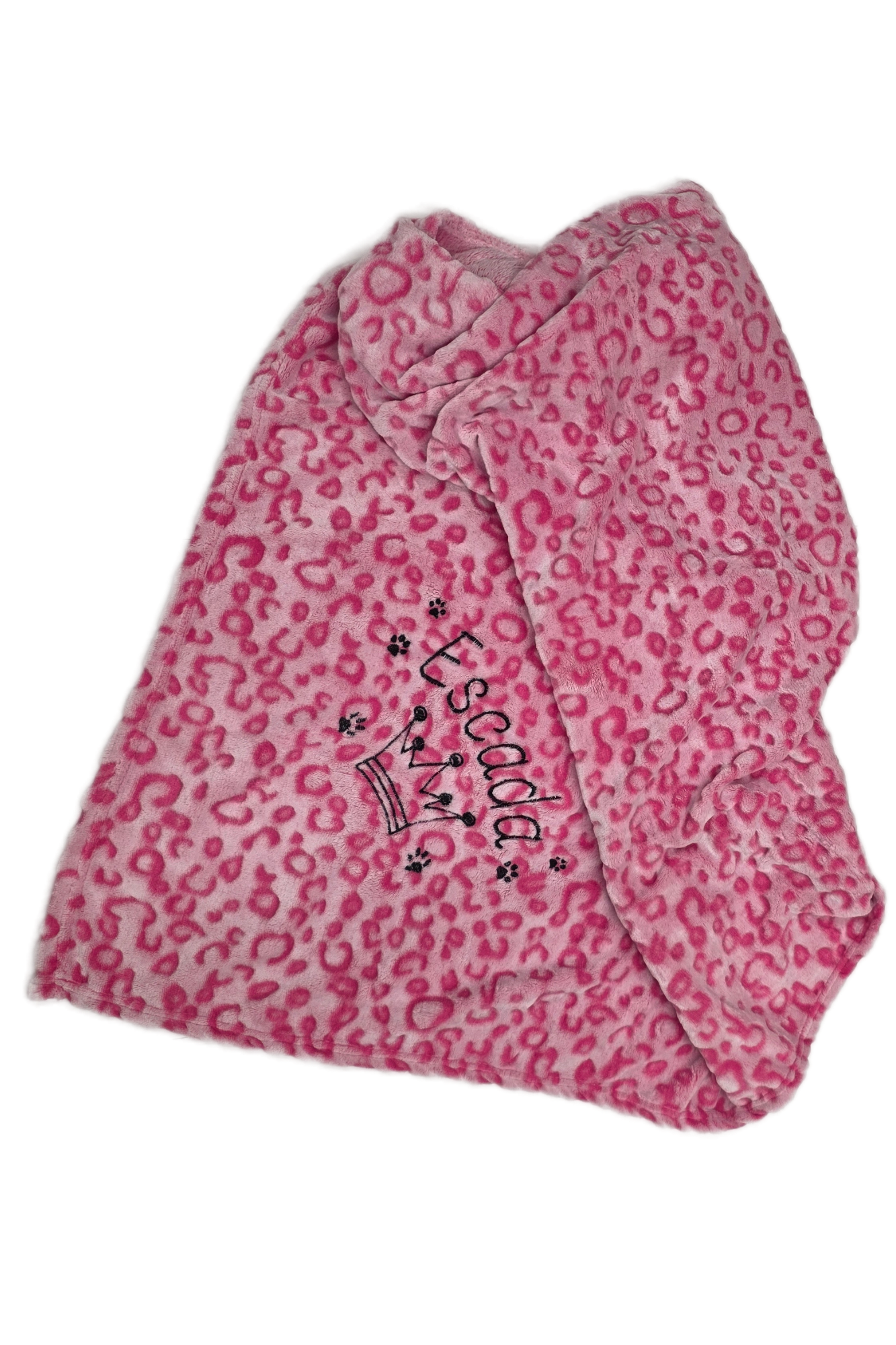 Tierdecke mit Namen bestickt *pink Leo*