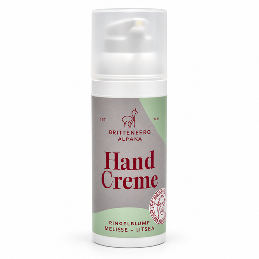 Alpaka Handcreme mit Keratin – Ringelblume, Melisse & Litsea | 50 ml